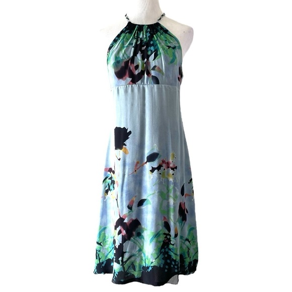 Vintage 90’s Floral Halter Dress | Glam Grunge Festival Dress - Picture 1 of 9